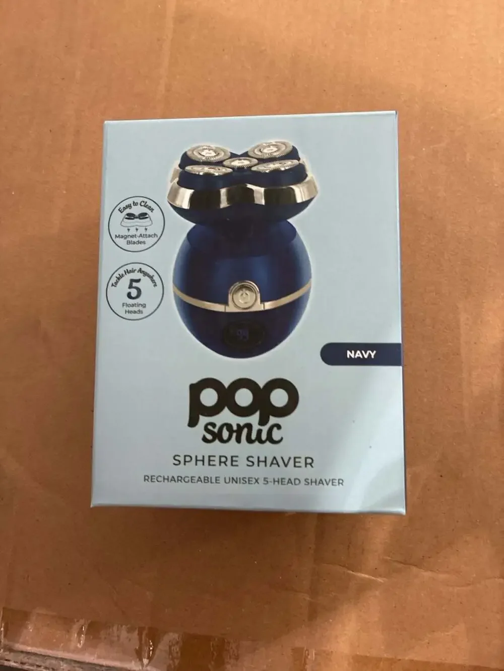 Pop Sonic Sphere Shaver Rechargeable Unisex 5-Head Shaver - Navy